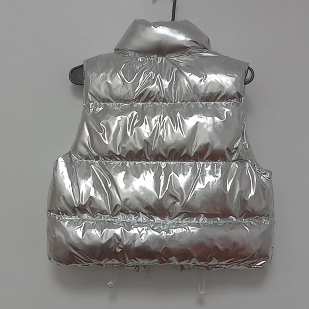 Madden Girl Metallic Silver Vest - Picture 3 of 4